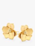 Diamanti Per Tutti Diamond Jasmine Flower Small Stud Earrings, Gold