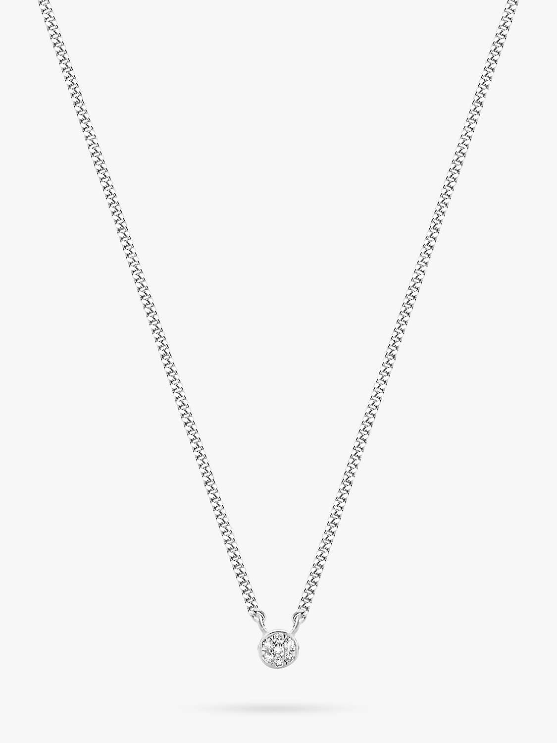 Buy DPT Antwerp First Round Diamond Pendant Necklace, Silver Online at johnlewis.com
