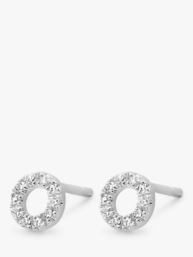 DPT Antwerp Small Circle of Life Stud Earrings, Silver
