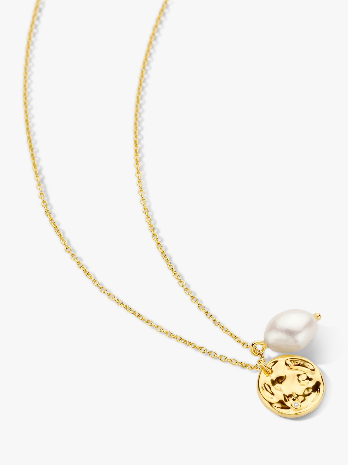 Buy DPT Antwerp Baroque Pearl & Diamond Pendant Necklace, Gold Online at johnlewis.com