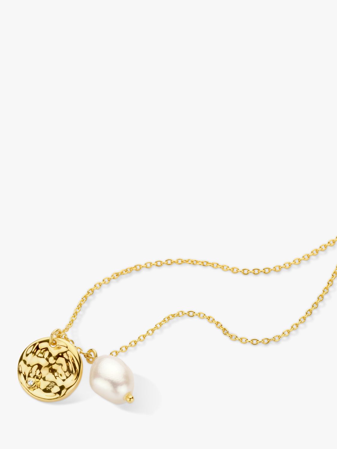 Buy DPT Antwerp Baroque Pearl & Diamond Pendant Necklace, Gold Online at johnlewis.com