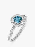 Diamanti Per Tutti Aurora Blue Topaz & Diamond Cocktail Ring, Silver
