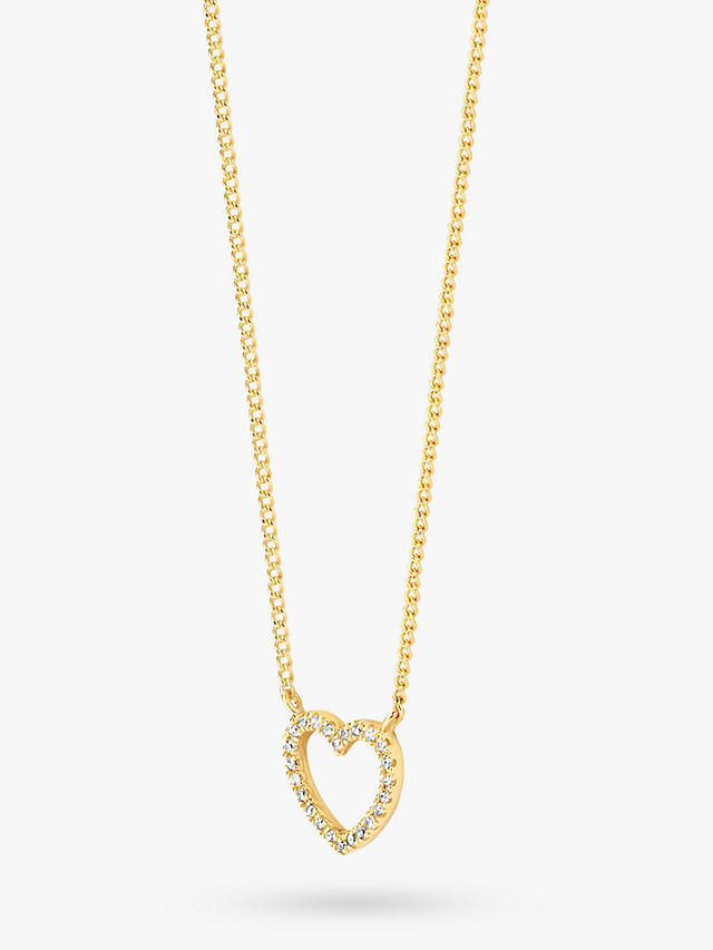 DPT Antwerp Heart of Diamonds Pendant Necklace, Gold