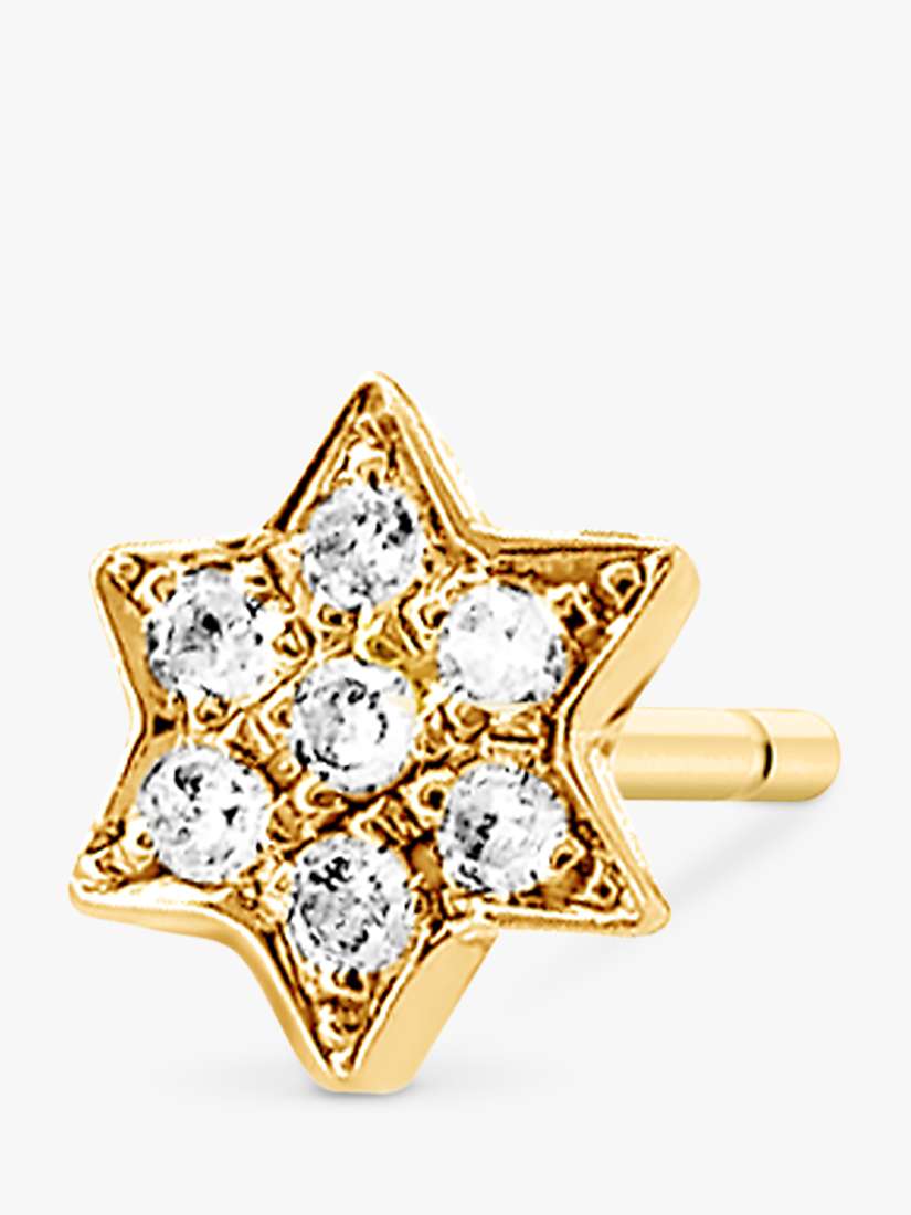 Buy DPT Antwerp Diamond Star Single Stud Earring, Gold Online at johnlewis.com