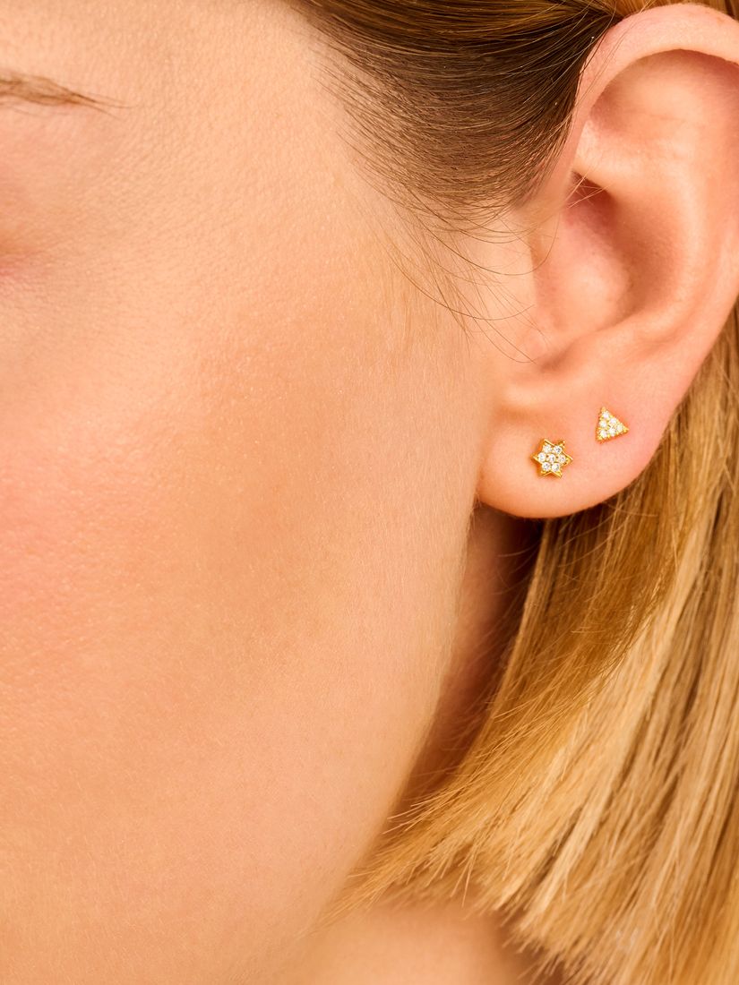 Buy DPT Antwerp Diamond Star Single Stud Earring, Gold Online at johnlewis.com