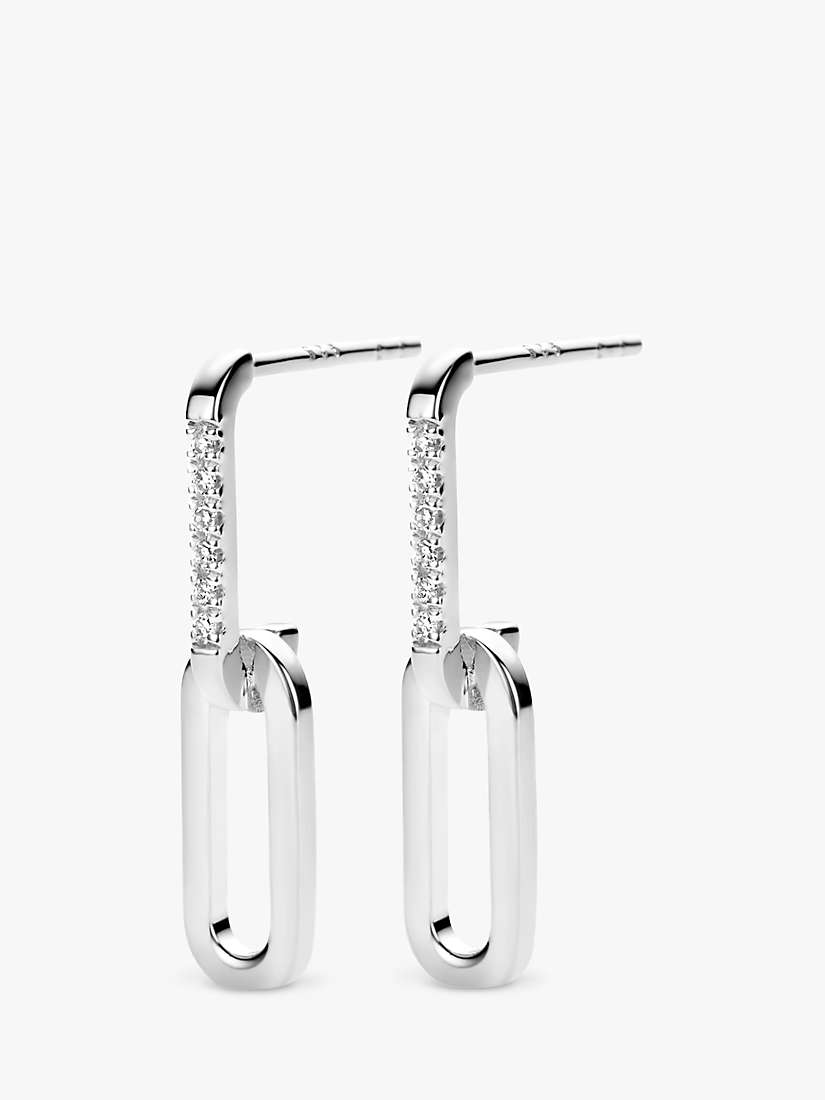 Buy DPT Antwerp Shackled Diamond Oval Drop Earrings Online at johnlewis.com