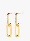 DPT Antwerp Shackled Diamond Oval Drop Earrings, Gold
