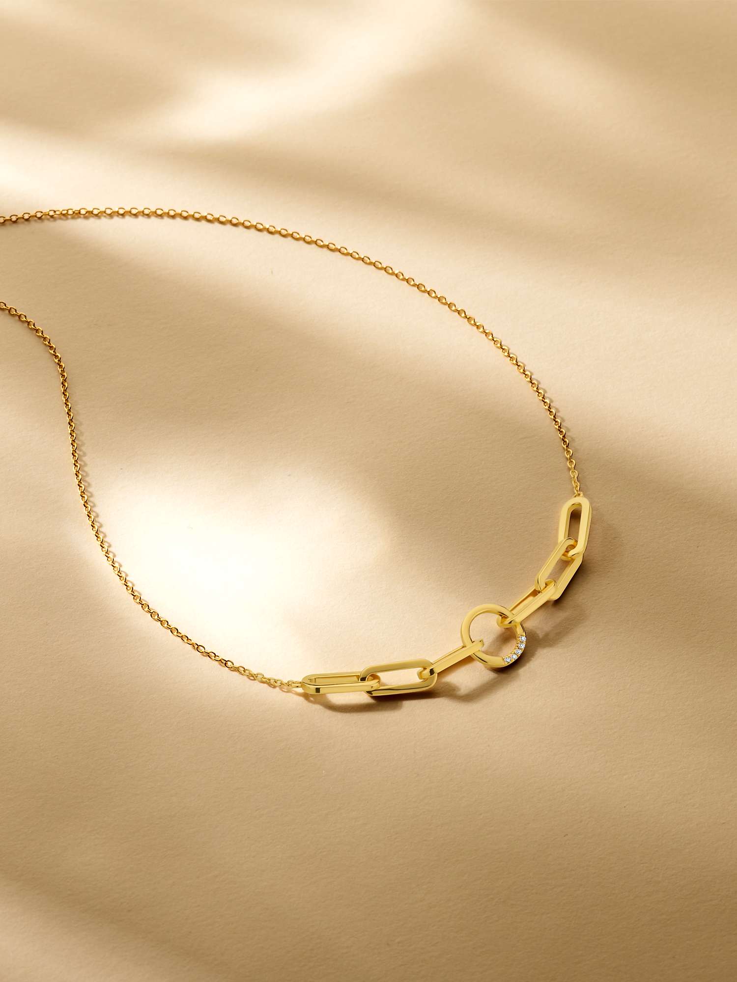 Buy DPT Antwerp Break Away Diamond Link Necklace, Gold Online at johnlewis.com