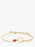 DPT Antwerp Pyrope Garnet & Diamond Mixed Chain Bracelet, Gold/Red