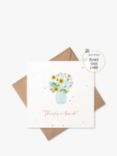 Little Green Paper Shop Thanks a bunch flowers Greeting Card