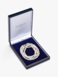 A B Davis Double Row Cultured Pearl Necklace, Yellow Gold