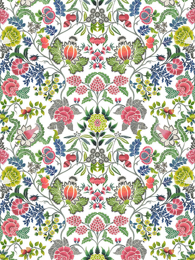 Designers Guild Brocart Decoratif Printed Floral Linen Furnishing Fabric, Fuchsia