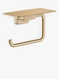 hansgrohe AddStoris Toilet Roll Holder with Shelf, Brushed Bronze