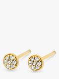 Diamanti Per Tutti First Round Diamond Stud Earrings, Gold