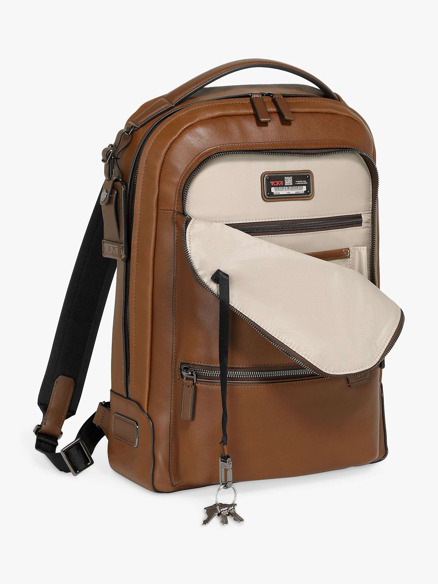 Buy TUMI Bradner Leather Backpack, Cognac Online at johnlewis.com