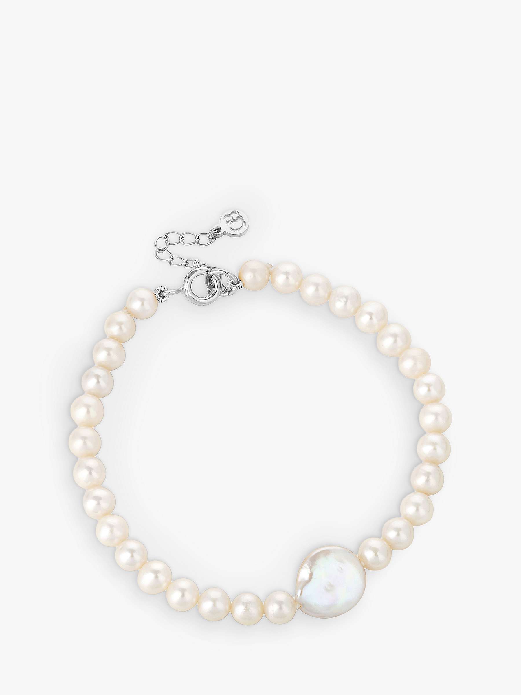 Buy Claudia Bradby Freshwater Pearl Bracelet, Silver Online at johnlewis.com