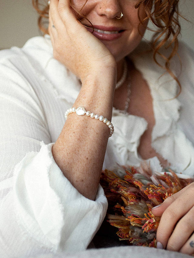 Claudia Bradby Freshwater Pearl Bracelet, Silver