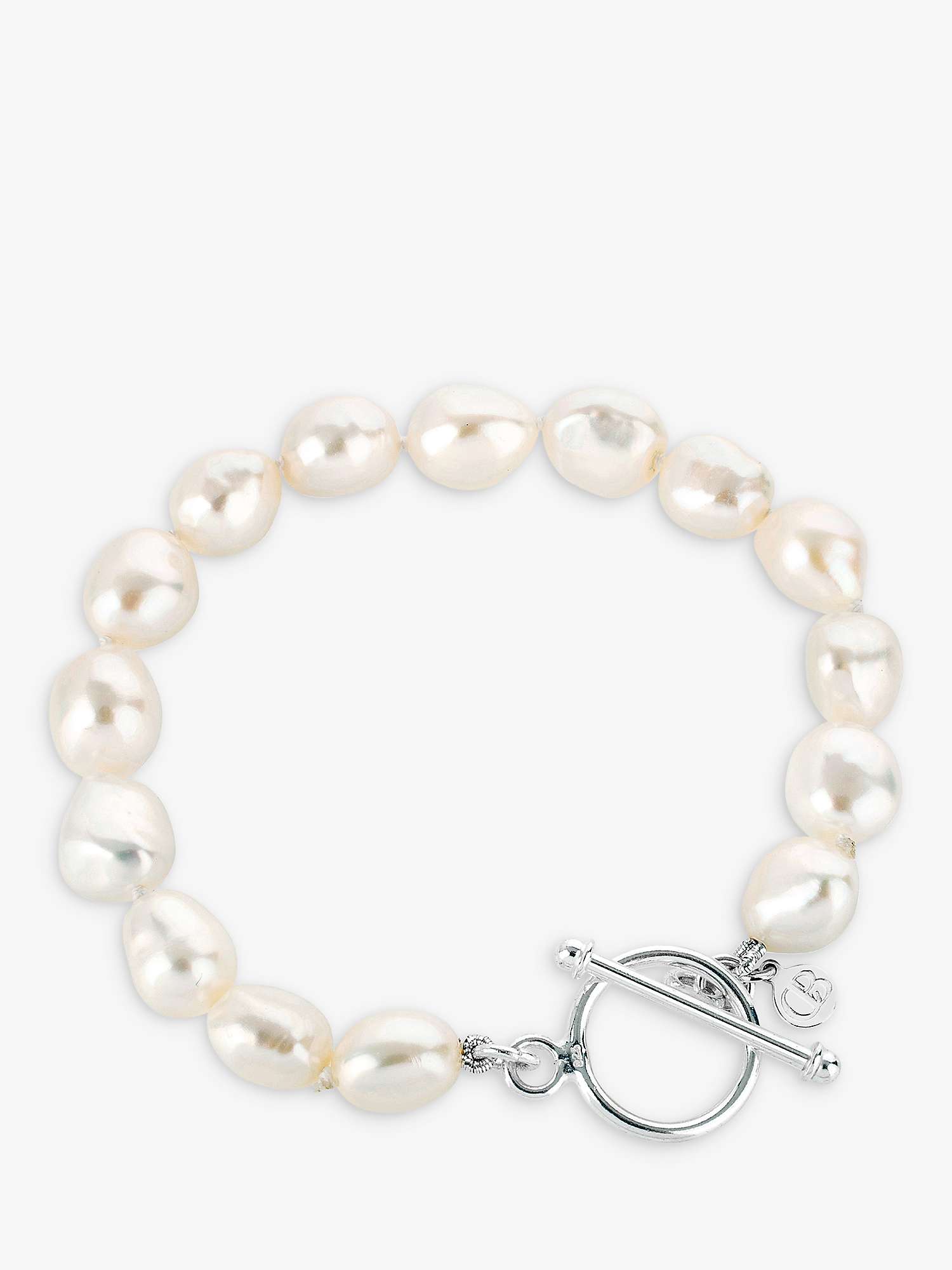 Buy Claudia Bradby Baroque Freshwater Pearl Bracelet, Silver Online at johnlewis.com