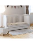 Little Acorns Traditional Sleigh Cot, White