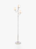 Laura Ashley Southwell Floor Lamp, 3 Arms, Satin Nickel