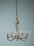 Laura Ashley Wellham Chandelier Ceiling Pendant Light, 5 Arms, Antique Brass