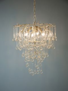 Laura Ashley Willlow Crystal Chandelier Ceiling Pendant Light, Champagne