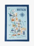 Ulster Weavers Universities of Britain Map Tea Towel, Blue/Multi