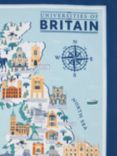 Ulster Weavers Universities of Britain Map Tea Towel, Blue/Multi