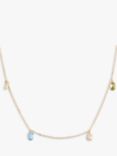 PDPAOLA Bloom Cubic Zirconia Necklace, Gold/Multi