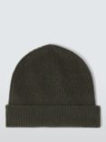 John Lewis Cashmere Rib Knit Beanie Hat, Khaki