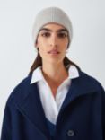 John Lewis Cashmere Rib Knit Beanie Hat, Light Grey