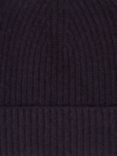 John Lewis Cashmere Rib Knit Beanie Hat, Purple