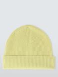 John Lewis Cashmere Rib Knit Beanie Hat, Washed Celery