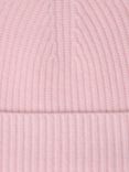 John Lewis Cashmere Rib Knit Beanie Hat, Light Pink