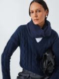 John Lewis Plain Cashmere Snood, Navy