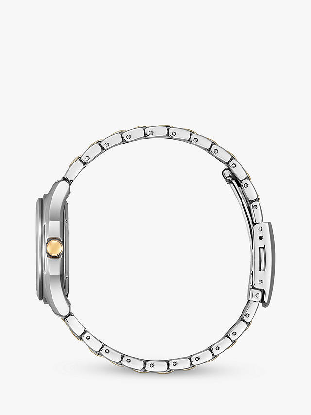 Citizen Ring Solar Women's Ring Solar Eco-Drive Bracelet Strap Watch, White FE2116-85A
