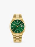 Citizen TSUYOSA Unisex Automatic Sunray Dial Bracelet Strap Watch, Gold/Green