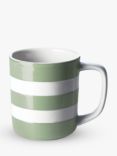 Cornishware Striped Earthenware Mug, 280ml, Willow Green