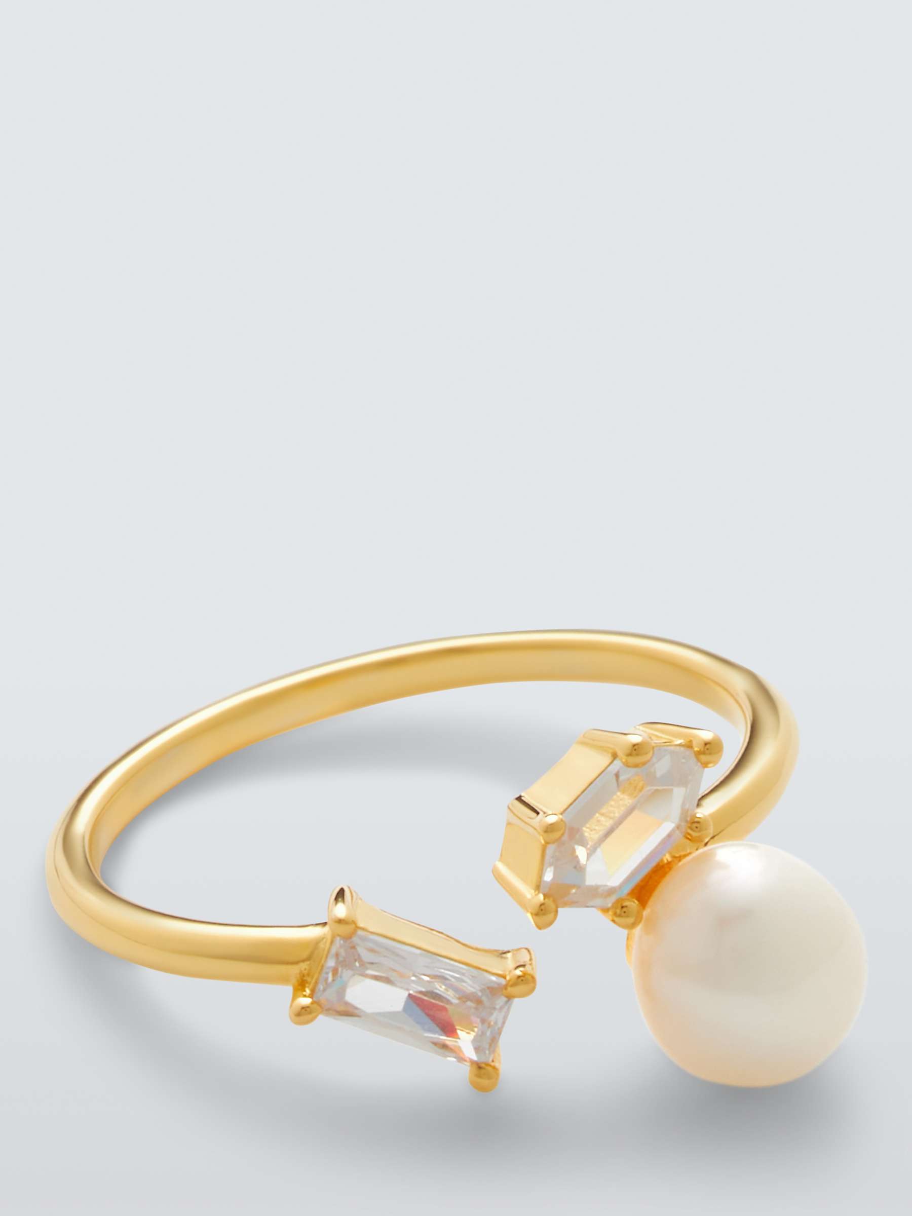 Buy Lido Freshwater Pearl & Cubic Zirconia Cocktail Ring Online at johnlewis.com