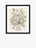 John Lewis Lucy Deaner 'Flowers in a Pedastal Vase' Framed Print & Mount, 63.5 x 53.5cm, Black