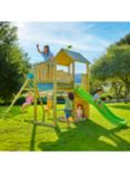 TP Toys Skywood Wooden Climbing Frame with Sky Deck, Double Swing and Slide