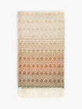 Bronte by Moon Ombre Diamond British Wool Throw, Terracotta/Green