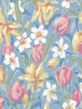 Laura Ashley Tulips Wallpaper, China Blue