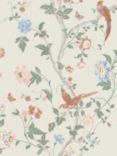 Laura Ashley Summer Palace Wallpaper, Sage/Apricot