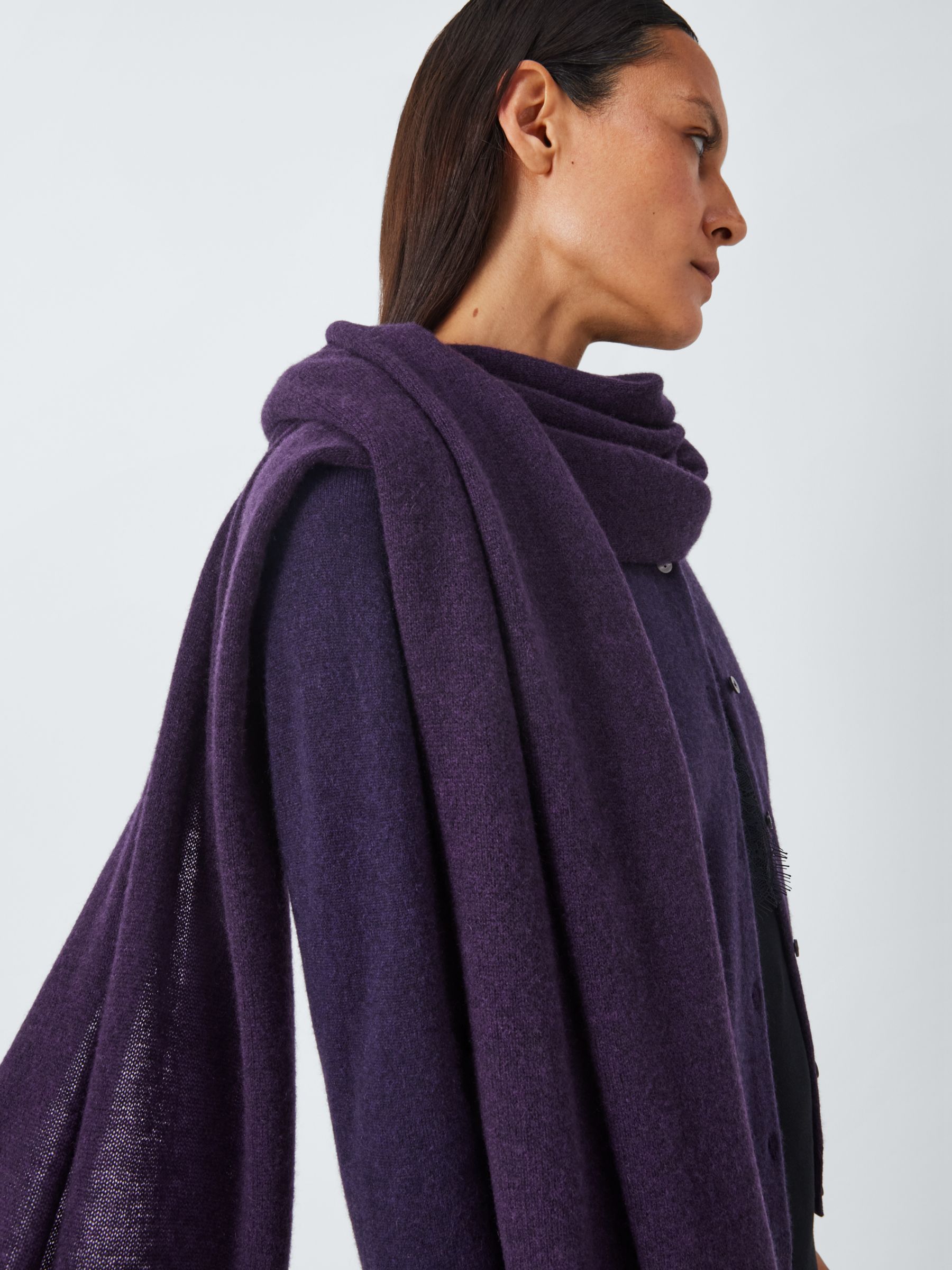 John Lewis Cashmere Travel Wrap, Purple