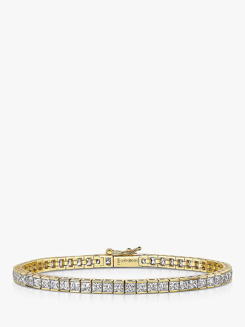 Buy Jools by Jenny Brown Square Cut Cubic Zirconia Tennis Bracelet, Gold Online at johnlewis.com