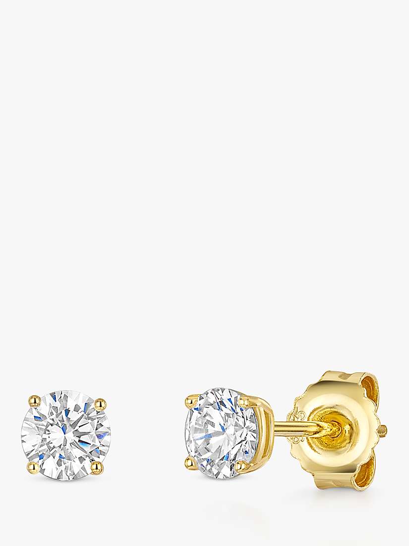 Buy Jools by Jenny Brown 5mm Round Cubic Zirconia Stud Earrings, Gold Online at johnlewis.com