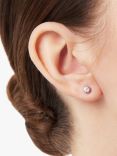 Jools by Jenny Brown 3mm Cubic Zirconia Rubover Stud Earrings