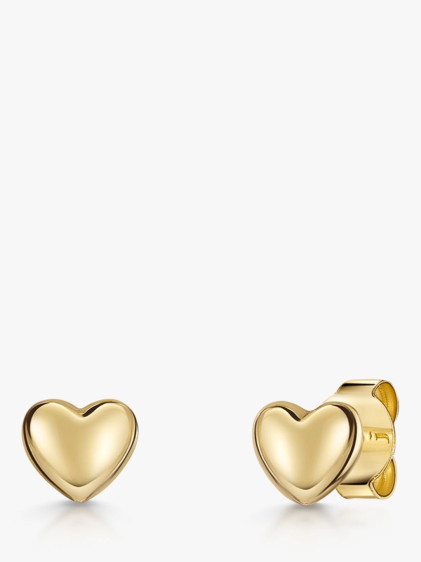 Jools by Jenny Brown Bubbly Heart Stud Earrings, Gold