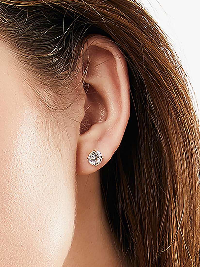 Buy Jools by Jenny Brown 6mm Round Cubic Zirconia Stud Earrings, Gold Online at johnlewis.com